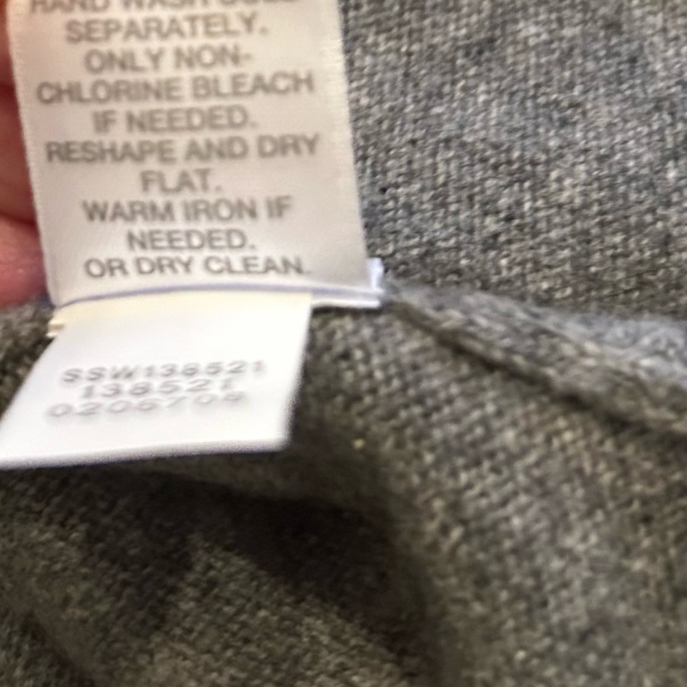 J. Jill Cashmere Sweater Size Medium Gray Open Front Cardigan - Picture 8 of 10
